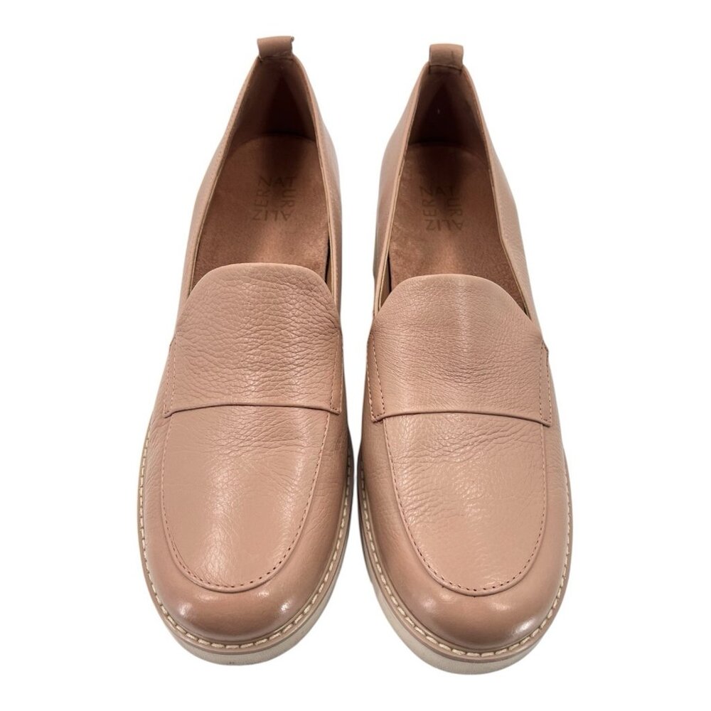 NATURALIZER Women's Beige Heeled Darry Slip-On Loafers US 9.5M